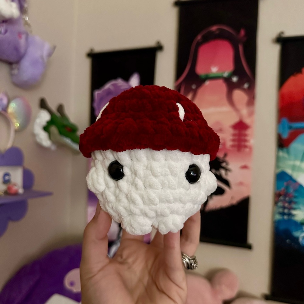 Mushroom Boy crochet plush